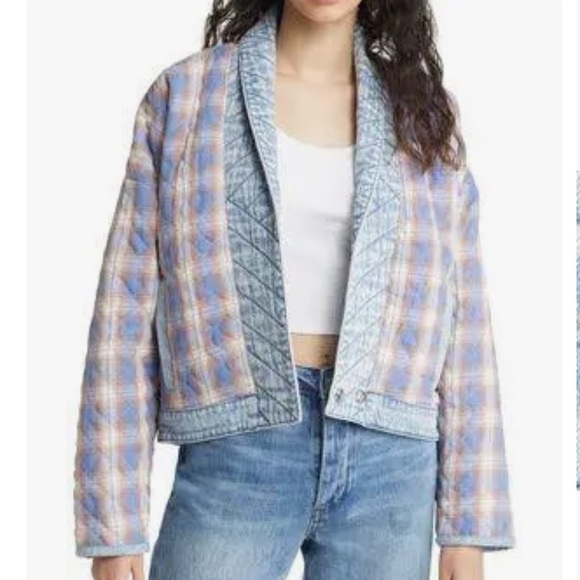 [BLANKNYC] Womens Plaid Quilted Kimono Jacket NWT - Picture 9 of 10